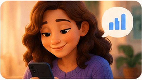 Responsáveis acompanhando informações relevantes pelo celular